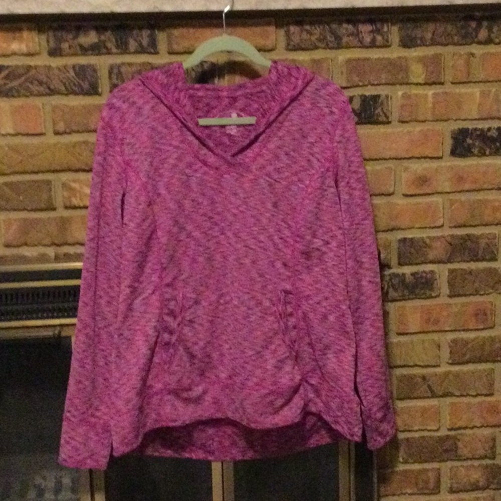 Pullover athletic jacket.